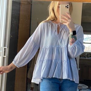 lucky brand striped blouse